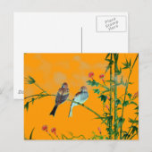 春のスズメ ポストカード (正面/裏面)