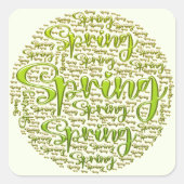 春のステッカー スクエアシール (正面)