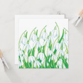 春のスノードロップ カード (正面/裏面インサイチュ)