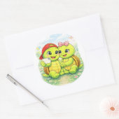 春のセルフィー ラウンドシール (封筒)