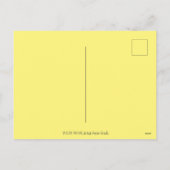 春のタイムスケリーとチューリップ女性のスケルトンおもしろい シーズンポストカード (裏面)