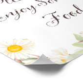 春のダリアをテーマにしたウェディング | ベビーシャワーサイン ポスター (角)