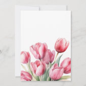 春のチューリップのウェディング 招待状 (裏面)