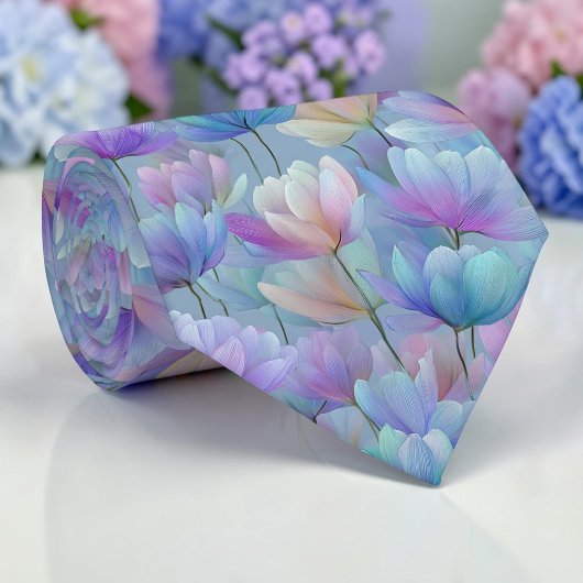 春のチューリップの花柄ネクタイ ネクタイ