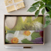 春のチューリップ水仙ヒヤシンス花柄ティッシュペーパー 薄葉紙 (ギフト)