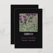 春のチューリップ お別れの会 招待状 (正面/裏面)