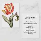 春のチューリップ|の花の水彩画 名刺 (正面/裏面)