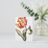 春のチューリップ|の花の水彩画 名刺 (スタンド正面)