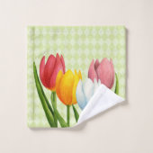 春のチューリップ バスタオルセット (ウォッシュタオル)