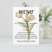 春のチューリップ メニュー (完全にカスタマイズ可能) 招待状 (スタンド正面)