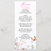 春のディープピンク蝶 花の結婚式 メニュー (正面)