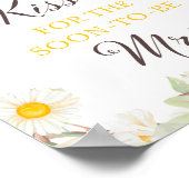 春のデイジー テーマのウェディング | ベビーシャワー サイン (角)