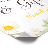 春のデイジー テーマのウェディング | ベビーシャワー サイン (角)