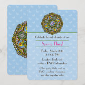 春のヌヴォーパーティーの招待状 招待状 (正面/裏面)