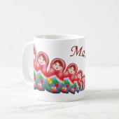 春のネスティング人形 コーヒーマグカップ (正面左)