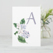 春のハイドランジア　アルファベットカスタマイズ可能 招待状 (スタンド正面)