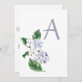 春のハイドランジア　文字カスタマイズ可能 招待状 (正面/裏面)