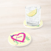 春のハートのバレンタイン コースター (側面)