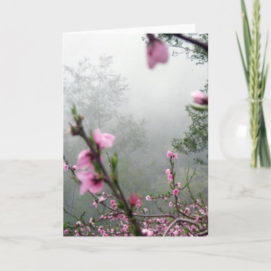 春のハーモニーの挨拶状 カード (正面)