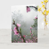 春のハーモニーの挨拶状 カード (黄色い花)