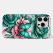 春のハーモニー:蝶と花 iPhoneケース (裏面横)