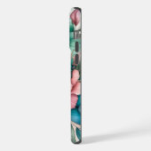 春のハーモニー:蝶と花 iPhoneケース (左側面)