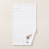 春のバンニ、花とお茶カップ バスタオルセット (ハンドタオル)