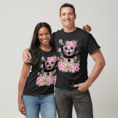 春のパグ、ピンクの花のパグ Tシャツ (ユニセックス)