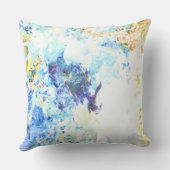 春のパステルおよび青はArtandraによって振ります クッション (裏面)