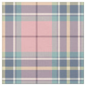 春のパステルピンク、青、水の格子縞 ファブリック (クローズアップ)