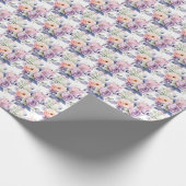 春のパステルフラワー ラッピングペーパー (角)