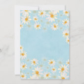 春のパステルホワイトとブルーのデイジー ブライダルシャワー 招待状 (裏面)