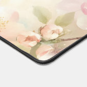 春のパステル スイート ラブ バード 桜 花 デスクマット (コーナー)