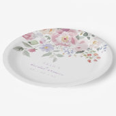 春のパステル フラワーブライダルシャワー ペーパープレート (アングル)