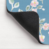 春のパターン – 鳥と花 マウスパッド (コーナー)