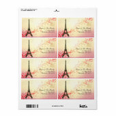 春のパリとハート ラベル (フルシート)