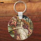 春のビーナスホラのサンドロ・ボッティチェリ誕生 キーホルダー (正面)