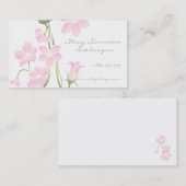 春のピンクの花の名刺 名刺 (正面/裏面)