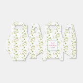 春のピンクの花輪 ブライダルシャワー フェイバーボックス (折り畳みなし)