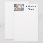 春のピンクの花 A MOTHER'S TOUCH 文房具 便箋 (正面/裏面)
