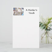 春のピンクの花 A MOTHER'S TOUCH 文房具 便箋 (スタンド正面)