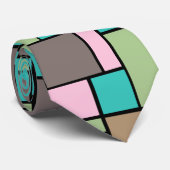 春のファッション色の抽象芸術の長方形パターン ネクタイ (ロール)