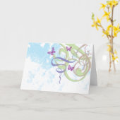 春のファンタジー-挨拶のメッセージカード カード (黄色い花)