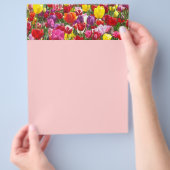 春のフライヤーの紙テーマチューリップの花自然 チラシ (手)