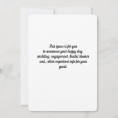 春のフラットなチューリップ Save The Date カード (裏面)