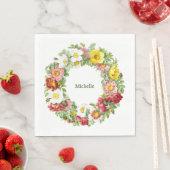 春のフローラリーステンプレート スタンダードランチョンナプキン (インサイチュ)