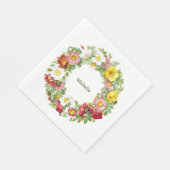 春のフローラリーステンプレート スタンダードランチョンナプキン (角)