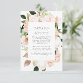 春のブッシュフラワーの結婚式の詳細 エンクロージャーカード (スタンド正面)