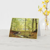 春のブナの木クリスチャン座長 カード (黄色い花)