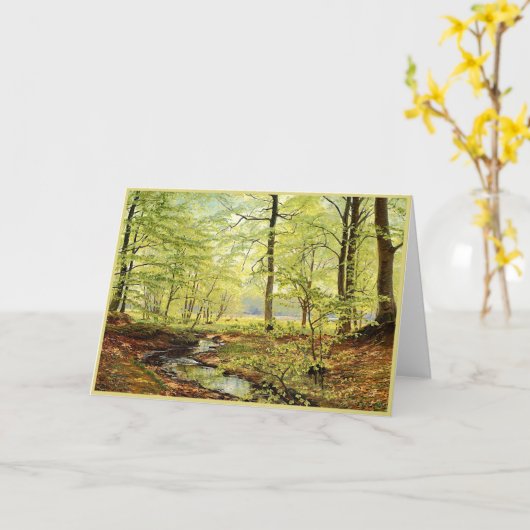 春のブナの木クリスチャン座長 カード (黄色い花)